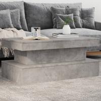 Salontafel met LED-verlichting 90x50x40 cm betongrijs