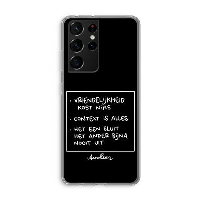 Mijn Motto's: Samsung Galaxy S21 Ultra Transparant Hoesje