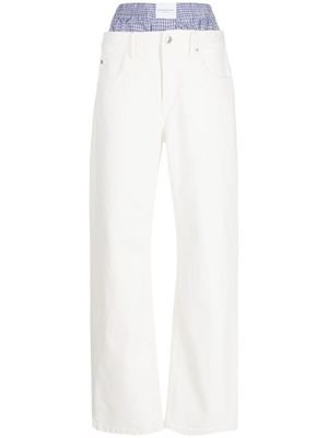 Alexander Wang pantalon droit à design superposé - Blanc