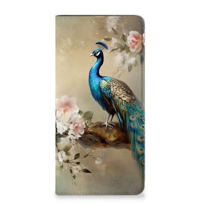 Smartphone hoesje voor Samsung Galaxy A14 5G Vintage Pauwen Smartphone hoesje voor Samsung Galaxy A14 5G Vintage Pauwen