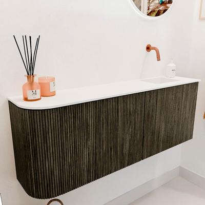 Toiletmeubel Mondiaz Joya | 111.6 cm | Meubelkleur Shadow | Faye wastafel Talc Rechts | Zonder kraangat(en) Toiletmeubel Mondiaz Joya | 111.6 cm | Meubelkleur Shadow | Faye wastafel Talc Rechts | Zonder kraangat(en)