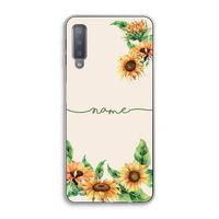 Zonnebloemen: Samsung Galaxy A7 (2018) Transparant Hoesje