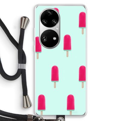 Waterijsje: Huawei P50 Pro Transparant Hoesje met koord