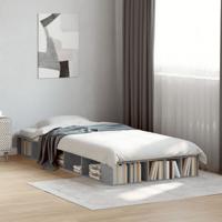Bedframe bewerkt hout betongrijs 90x190 cm