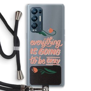 Optimistic flower girl: Oppo Find X3 Neo Transparant Hoesje met koord