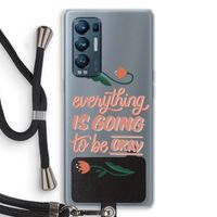 Optimistic flower girl: Oppo Find X3 Neo Transparant Hoesje met koord