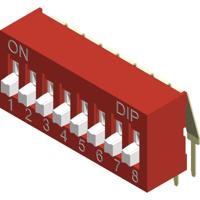Diptronics NDA-06V NDA-06V DIP-schakelaar Aantal polen 6 Right Angle 1 stuk(s)