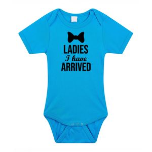 Ladies I have arrived cadeau baby rompertje blauw jongens 92 (18-24 maanden)  -