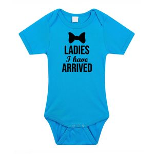 Ladies I have arrived cadeau baby rompertje blauw jongens