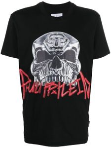 Philipp Plein t-shirt à imprimé tête de mort - Noir