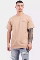 24 Uomo Basic T-Shirt Bruin Heren - Maat XS - Kleur: Sand | Soccerfanshop