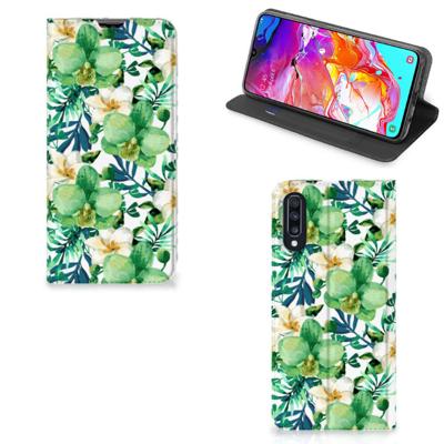 Samsung Galaxy A70 Smart Cover Orchidee Groen Samsung Galaxy A70 Smart Cover Orchidee Groen