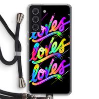 Loves: Samsung Galaxy S21 FE Transparant Hoesje met koord