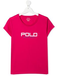 POLO RALPH LAUREN KIDS t-shirt à logo imprimé - Rose