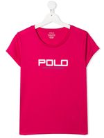 POLO RALPH LAUREN KIDS t-shirt à logo imprimé - Rose