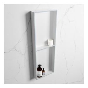 Wandnis Solid Surface Easy | In- en opbouw | 30x150x8 cm | 2 vakken | Clay/Talc