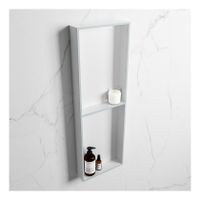 Wandnis Solid Surface Easy | In- en opbouw | 30x150x8 cm | 2 vakken | Clay/Talc