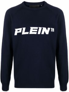 Philipp Plein pull à logo imprimé - Bleu