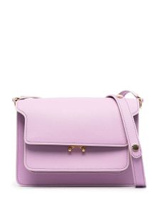 Marni sac porté épaule Trunk en cuir - Violet