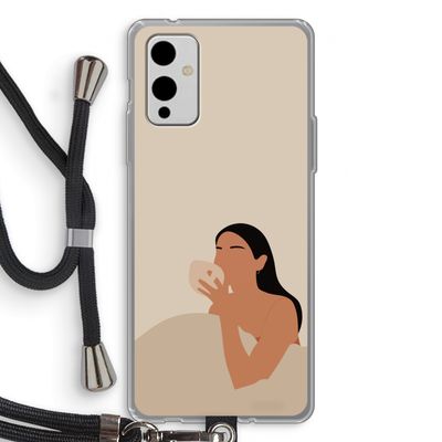 Fresh coffee: OnePlus 9 Transparant Hoesje met koord