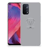 OPPO A74 5G | A54 5G Telefoonhoesje met Naam Grijs Baby Olifant