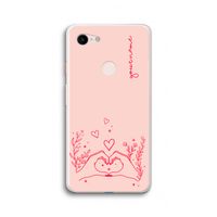 Love is in the air: Google Pixel 3 XL Transparant Hoesje