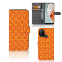 OnePlus Nord N100 Telefoon Hoesje Batik Oranje - thumbnail