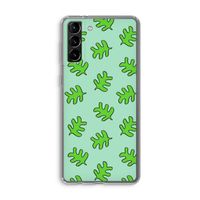 Groene blaadjes: Samsung Galaxy S21 Plus Transparant Hoesje