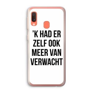 Meer verwacht: Samsung Galaxy A20e Transparant Hoesje