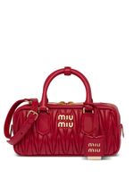 Miu Miu sac matelassé Arcadie en cuir Nappa - Rouge