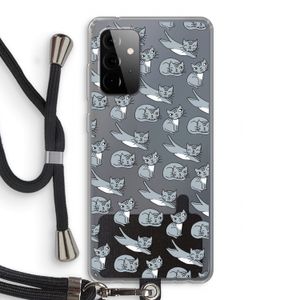 Poezen: Samsung Galaxy A72 5G Transparant Hoesje met koord