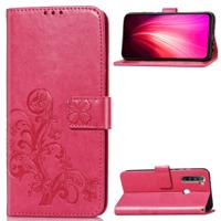 Voor Xiaomi Redmi Note 8 4-blad clasp reliëf gesp mobiele telefoon bescherming lederen draagtas met Lanyard & Card slot & portemonnee & beugel functi