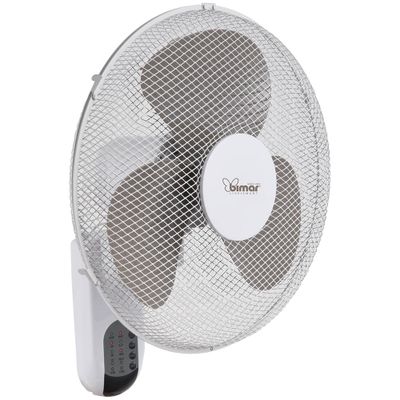 Wandventilator met afstandbediening wit Ø40cm 3 standen kantelbaar