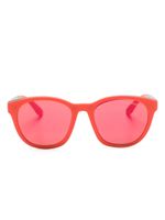 Emporio Armani lunettes de soleil carrées à design réversible - Rouge