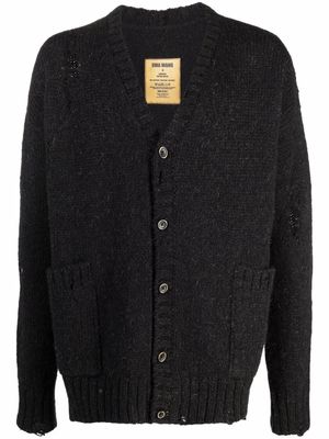 Uma Wang cardigan en laine à col v - Noir