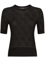 Dolce & Gabbana haut à motif monogrammé - Noir