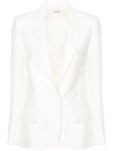 Zadig&Voltaire blazer boutonné Vow à effet froissé - Blanc