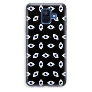 Eyes pattern: Samsung Galaxy A6 (2018) Transparant Hoesje