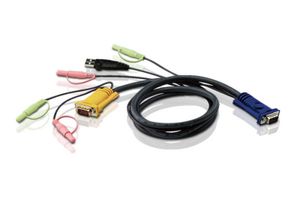 Aten 2L5305U toetsenbord-video-muis (kvm) kabel Zwart 5 m