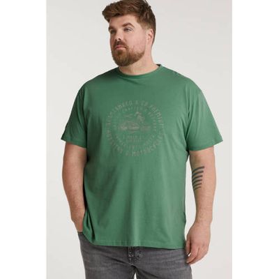 Replika +size T-shirt met printopdruk jade Replika +size T-shirt met printopdruk jade