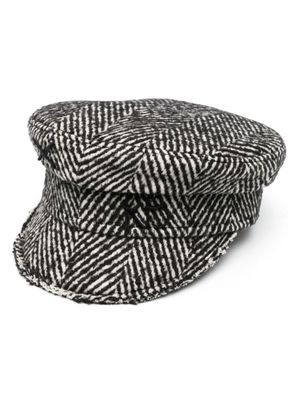 Ruslan Baginskiy casquette gavroche à motif chevrons - Noir