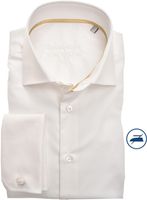 Ledȗb Heren Overhemd Ecru Twill Trouwhemd Dubbele Manchet Modern Fit - thumbnail