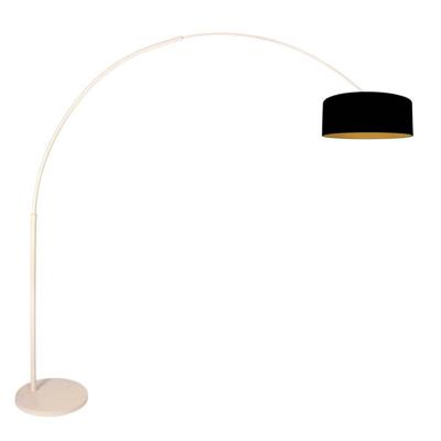 Steinhauer BooglampSparkled Light crème met zwarte kap Ø 50cm - 4317CR