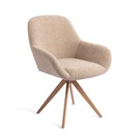 Jesper Home Eetkamerstoel 'Kushi' Turn Peach, Draaibaar, kleur Flax Relax
