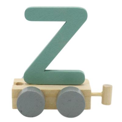 JeP kids houten treinletter Z-groen JeP kids houten treinletter Z-groen