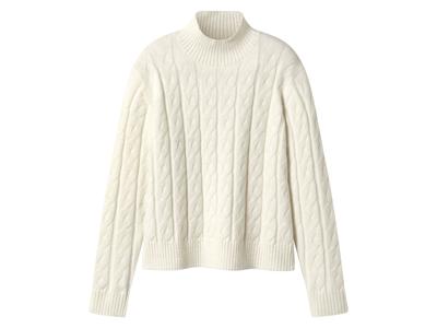 esmara Gebreide dames trui (Wit, XS (32/34))