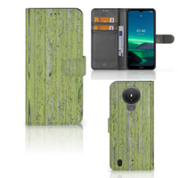 Nokia 1.4 Book Style Case Green Wood - thumbnail