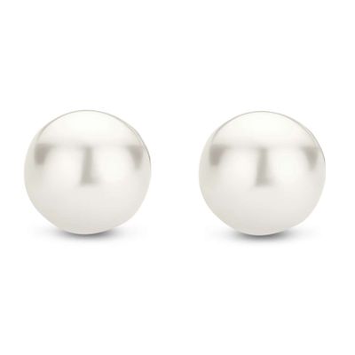 TI SENTO-Milano 7940PW Oorknoppen zilver-synth.kristal wit 4 mm