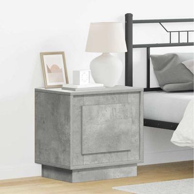 Nachtkastje met Betongrijs 44 x 34,5 x 45 cm Bewerkt hout