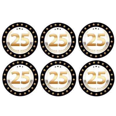 Bierviltjes 25 - 150x stuks - zwart/goud - luxe - verjaardag/jubilea - feestartikelen